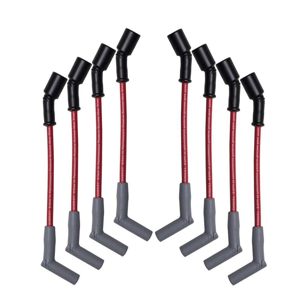 Hinson Motorsports GM Gen V LT 10.5" Lead 45 Degree Plug Boot Red 500ohm - 8025