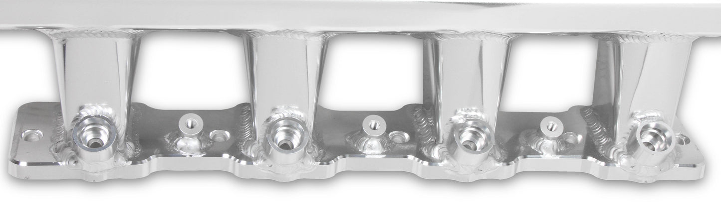 Hi-Ram Sheet Metal Fabricated Intake Manifold LS7 102mm Throttle Body opening + Fuel Rail Kit Silver with Sniper logo -Low Profile