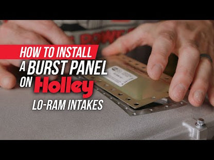 LS Ultra Lo-Ram Billet Burst Panel Duct - Billet Burst Panel Duct Black Anodized Finish