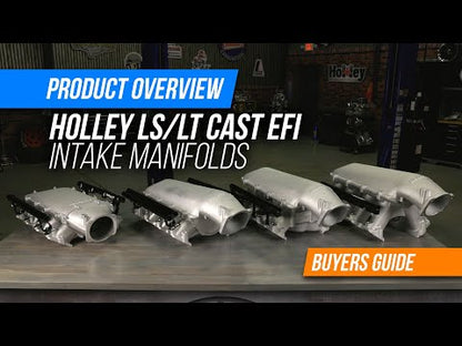 Dual Fuel Injector Lo-Ram EFI Intake Manifold Kit GM LS1/LS2/LS6 - Cast Satin Finish
