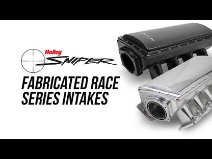 Fabricated Intake Manifold BBC Single Plane 1 x 4150 Silver with Sniper Logo