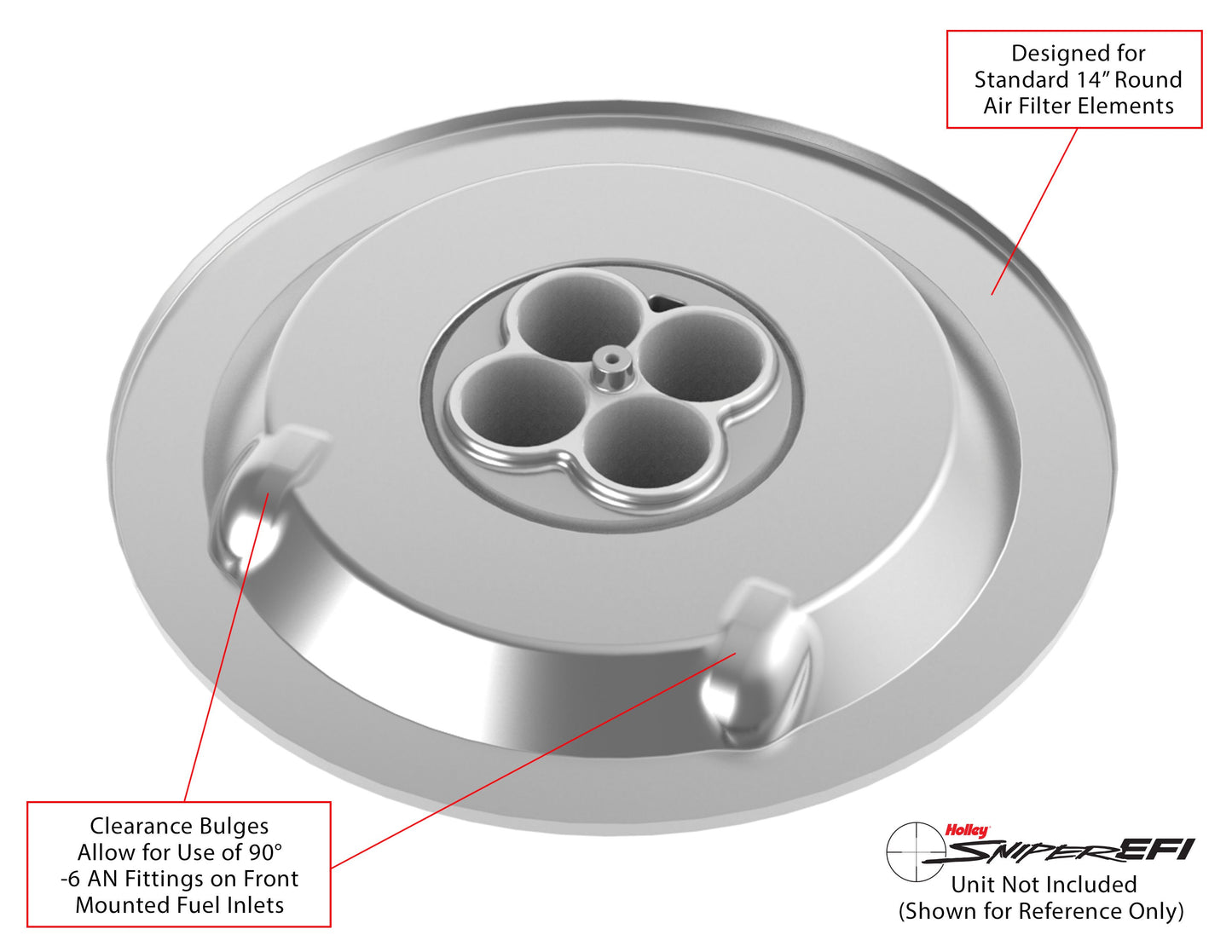 Sniper EFI Air Cleaner Drop Base - Chrome