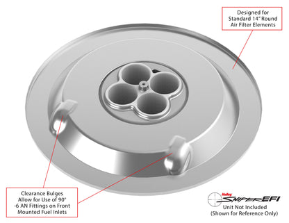 Sniper EFI Air Cleaner Drop Base - Chrome