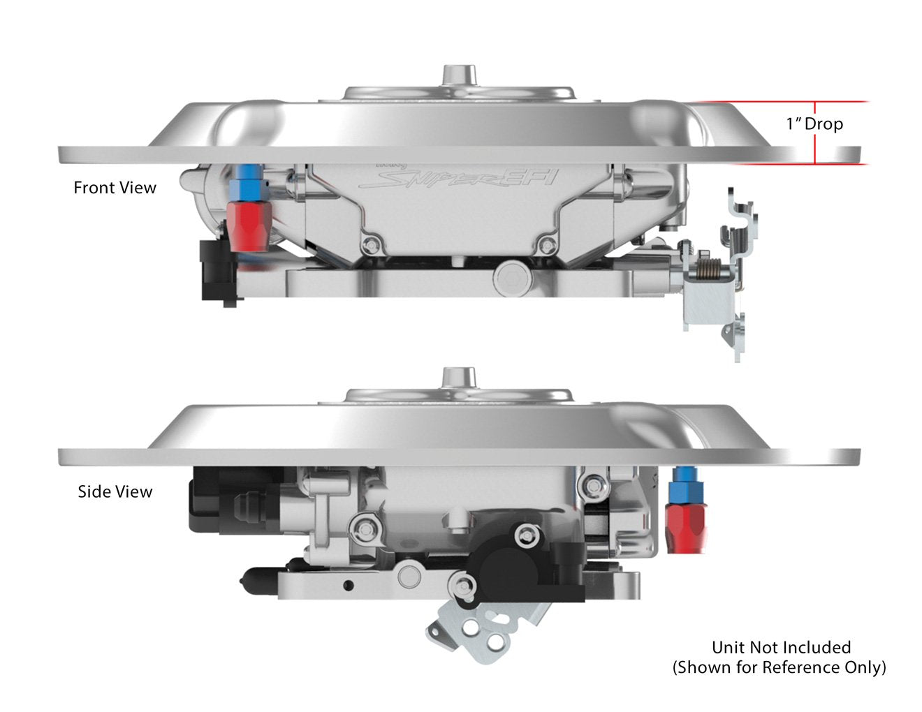 Sniper EFI Air Cleaner Drop Base - Chrome