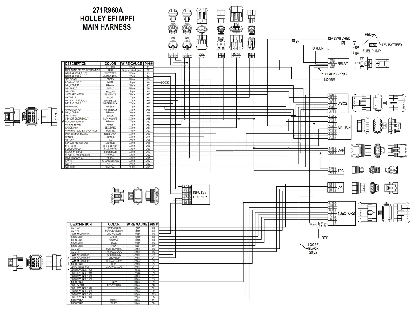 Universal FORD V8 Multi-Point Fuel Injection, Includes Bosch Oxygen Sensor, and Ford V8 Injector Harness.