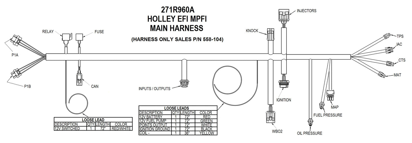 Universal FORD V8 Multi-Point Fuel Injection, Includes NTK Oxygen Sensor, and Ford V8 Injector Harness.