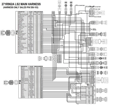 GM LS2/3/7 (58x crank sensor) with USCAR (EV6 Style) connectors on injector harness, Includes Bosch Oxygen Sensor