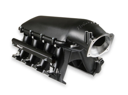 EFI Hi-Ram Intake for 1 x 92mm GM LS3/L92 Throttle Body - Longitudinal Mount Plenum Top - Black Ceramic Coating