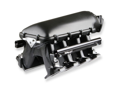 EFI Hi-Ram Intake for 1 x 92mm GM LS3/L92 Throttle Body - Longitudinal Mount Plenum Top - Black Ceramic Coating