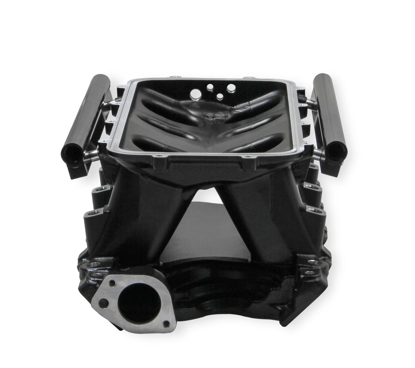 Black 351W Ford Hi-Ram EFI Manifold 95mm LS Throttle Body Flange Top