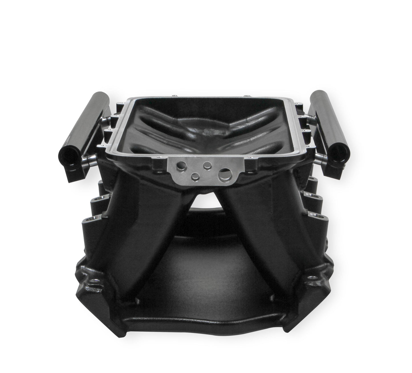 Black 351W Ford Hi-Ram EFI Manifold 105mm LS Throttle Body Flange Top