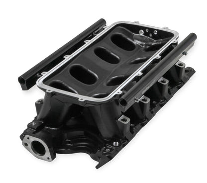 Black 351W Ford Hi-Ram EFI Manifold 95mm LS Throttle Body Flange Top