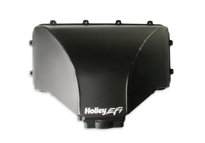 HI-RAM 95MM Fabricated Side Mount Plenum Top - Black Finish- 86-95 Ford 5.0 Style