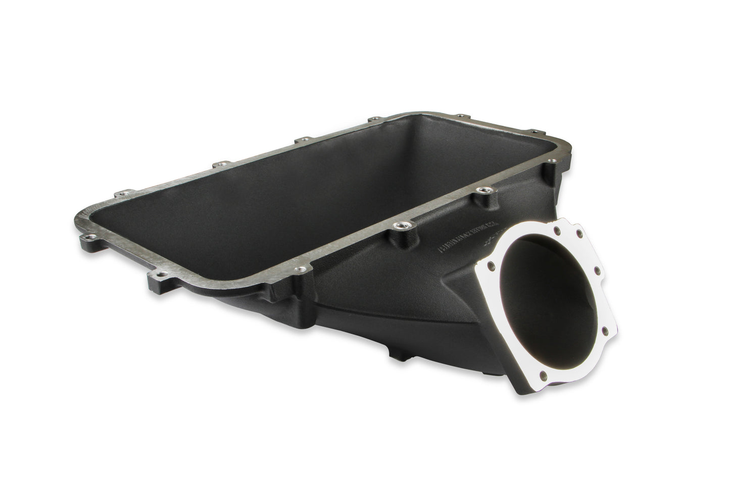 HI-RAM 105MM Cast Side Mount Plenum Top - Black Finish- 86-95 Ford 5.0 Style