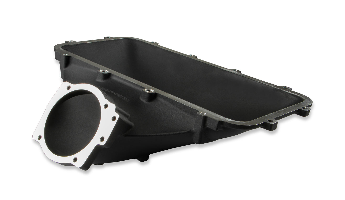 HI-RAM 105MM Cast Side Mount Plenum Top - Black Finish- 86-95 Ford 5.0 Style