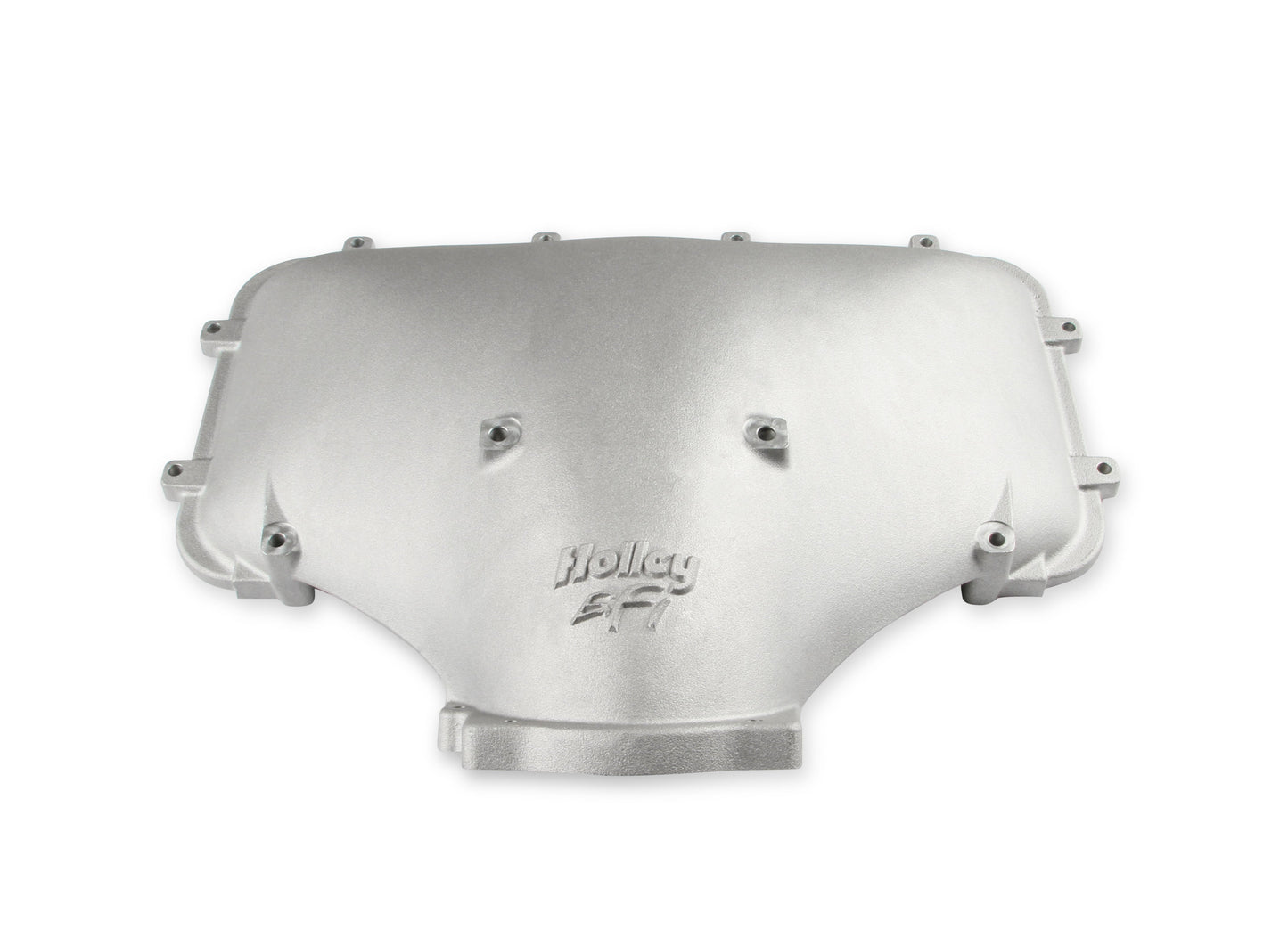 8.2" SBF Ford Hi-Ram Intake Manifold with 105mm 1986-95 Ford 5.0 Throttle Body Flange Side Mount Top.