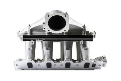 8.2" SBF Ford Hi-Ram Intake Manifold with 95mm 1986-95 Ford 5.0 Throttle Body Flange Side Mount Top.