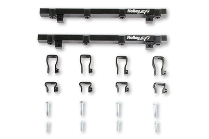 Base Manifold and Rail Kit for Lo-Ram - LS1/LS2/LS6 - Satin Finish with Single Injector manifold and fuel rails