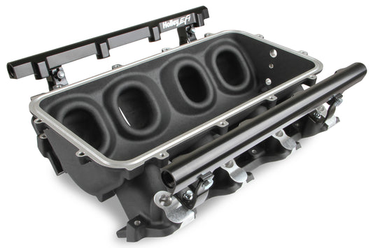 Base Manifold and Rail Kit for Lo-Ram - LS1/LS2/LS6 - Black Finish with Single Injector manifold and fuel rails