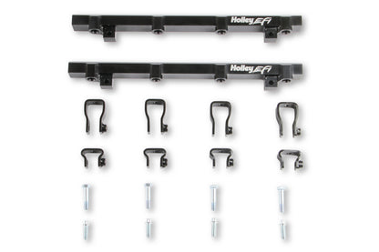 Base Manifold and Rail Kit for Lo-Ram - LS1/LS2/LS6 - Black Finish with Single Injector manifold and fuel rails