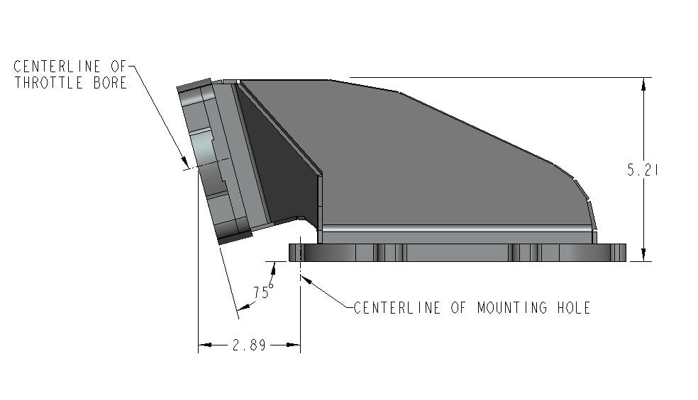 HI-RAM 95MM Fabricated Side Mount Plenum Top - Silver Finish- LS Style