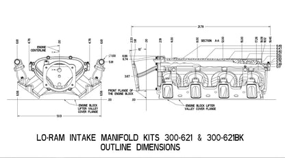 Modular Ultra Lo-Ram EFI Manifold LS1/2/6 - Ultra Lo-Ram Manifold Kit - LS1/2/6