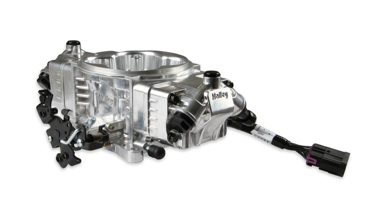 EFI Terminator X Stealth 4150 Throttle Body - Shiny - 4 Injectors - 650 HP