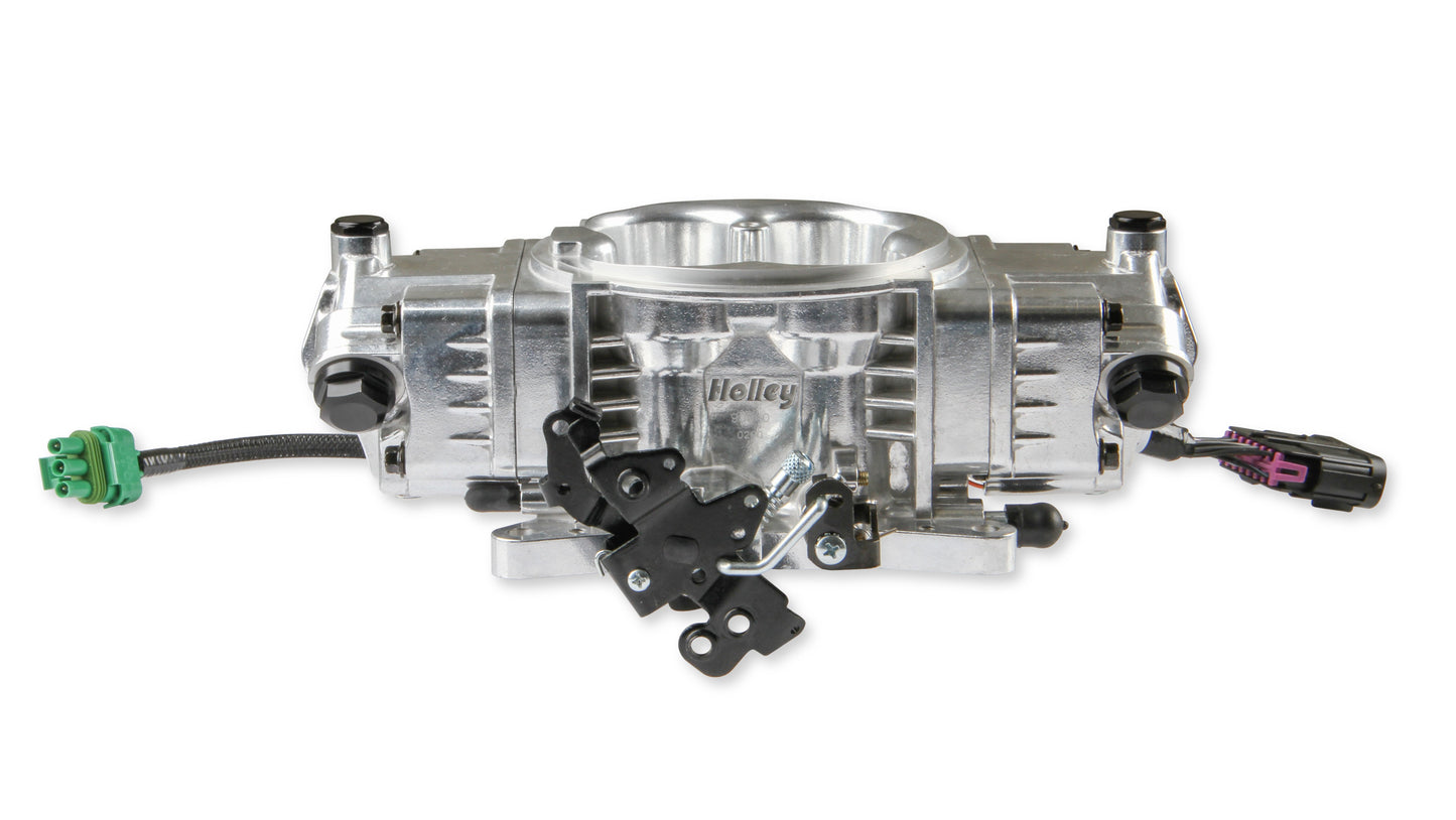 EFI Terminator X Stealth 4150 Throttle Body - Shiny - 4 Injectors - 650 HP