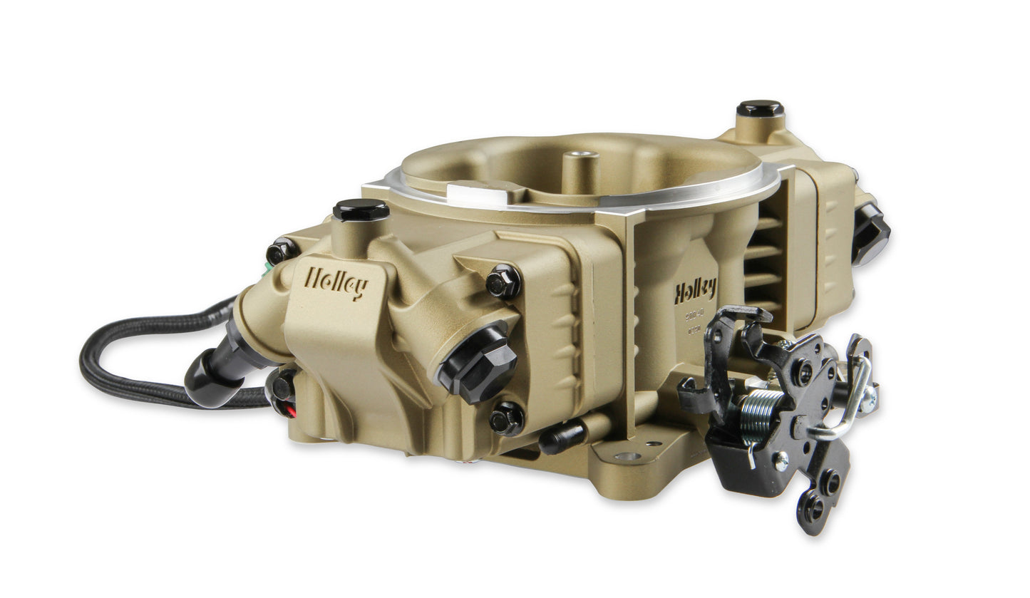 EFI Terminator X Stealth 4150 Throttle Body - Classic Gold - 4 Injectors - 650 HP