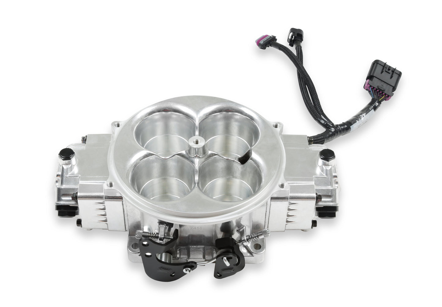 EFI Terminator X Stealth 4500 Service Throttle Body - Shiny - 4 Injectors - 650 HP - Primary Throttle Body