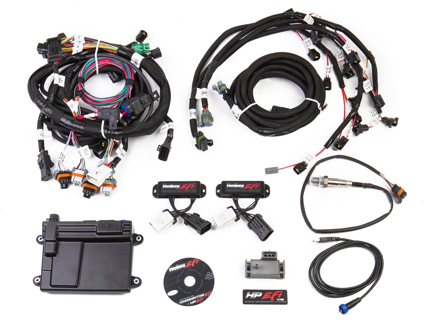 Complete 99-04 2 Valve Ford Modular Engine Plug and Play Kit - Jetronic "Bosch Style" injector harness - Bosch Wideband O2