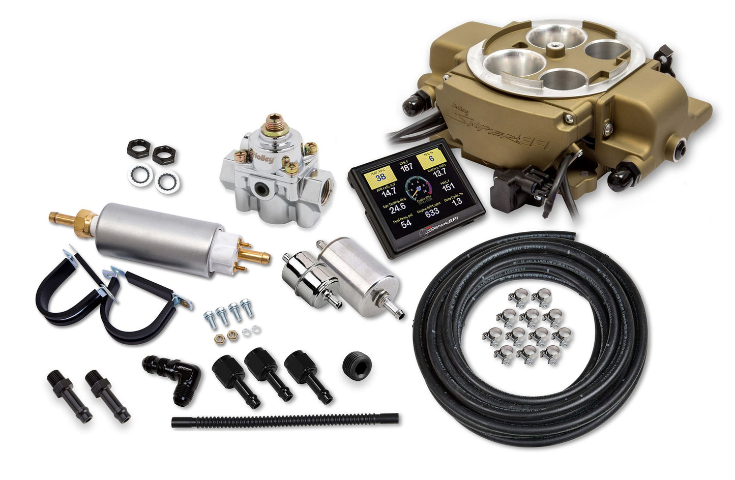 EFI Quadrajet Master Kit - Classic Gold - Return Fuel System