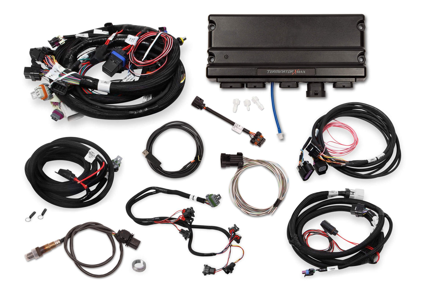 EFI Terminator X Max - LS1/LS624x Crank - 1x Cam - EV1 Injectors - Drive-By-Wire Throttle Body and Transmission Control - USB/CAN Tuning Cable