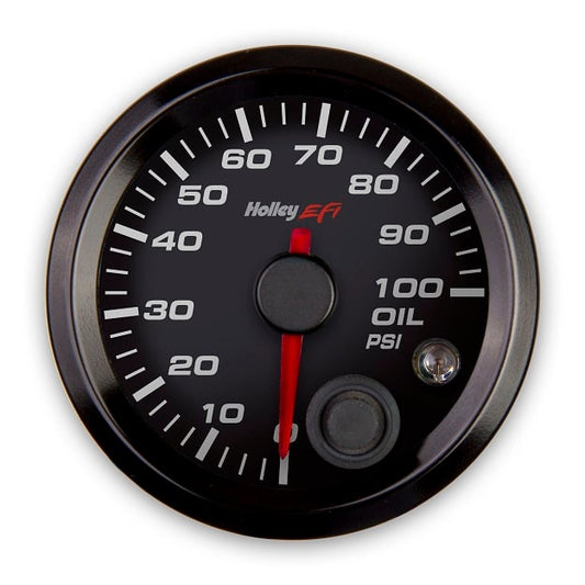 Oil Pressure Gauge - Standard 2-1/16" size - CAN - 0-100 PSI - Black Face - Black Bezel