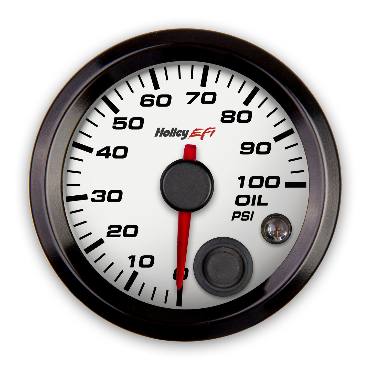 Oil Pressure Gauge - Standard 2-1/16" size - CAN - 0-100 PSI - White Face - Black Bezel