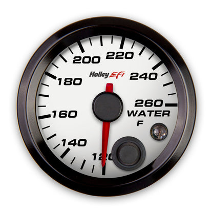 EFI Coolant Temp Gauge - White Face - Black Bezel