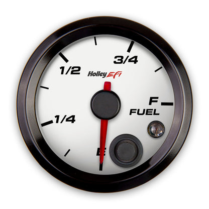 EFI Fuel Level Gauge - White Face - Black Bezel