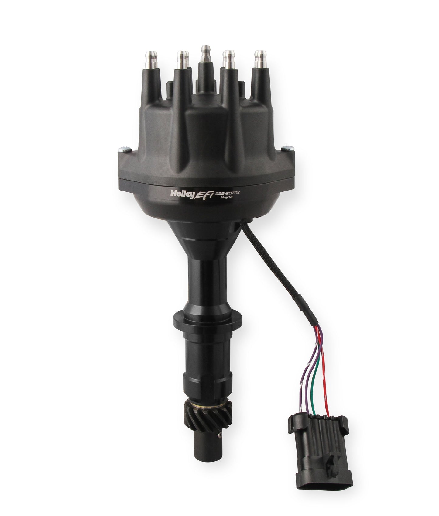 Holley EFI Dual Sync Pontiac Distributor, Black