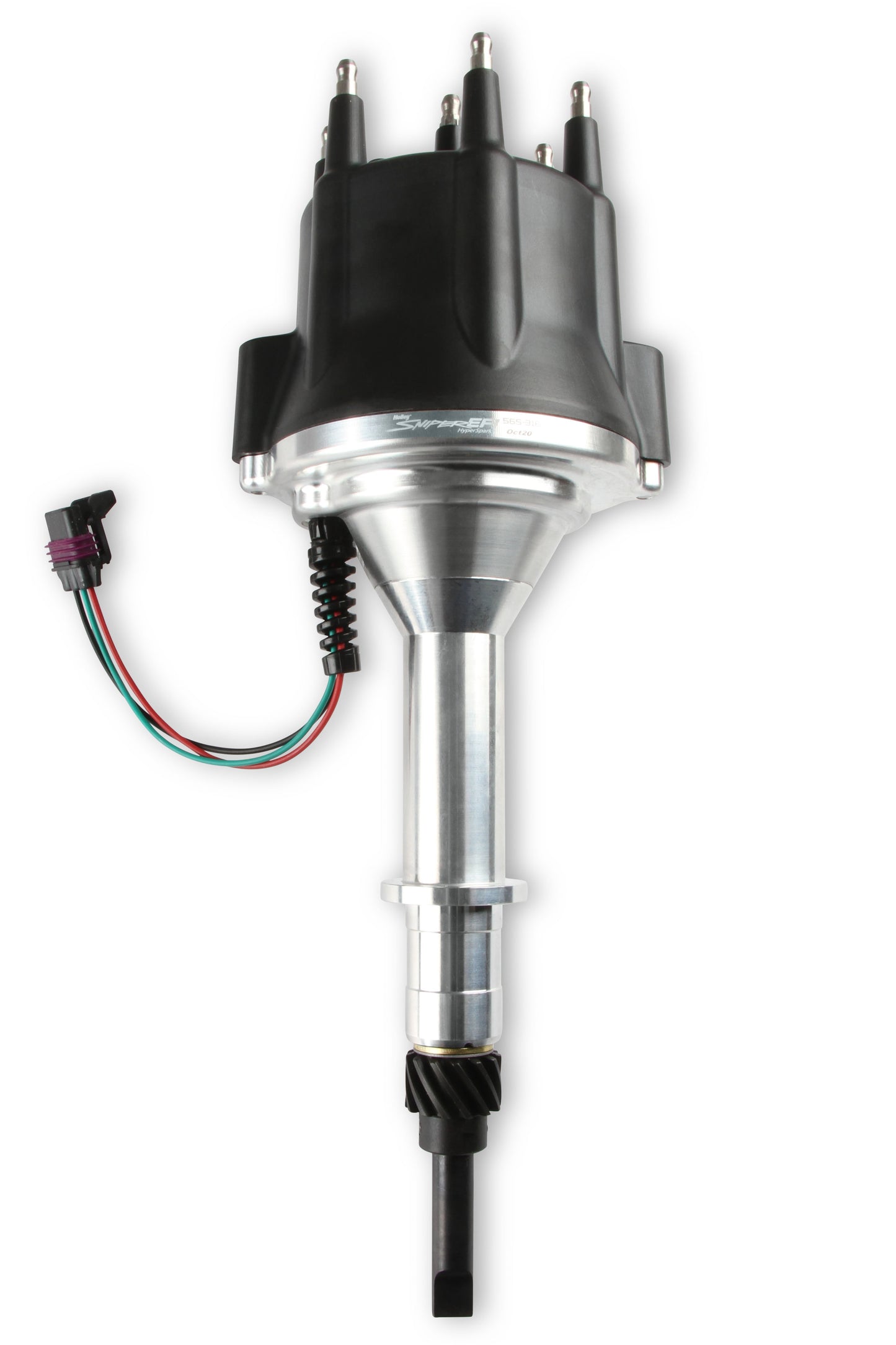 EFI HyperSpark Distributor - 250ci Chevrolet Straight 6 - Shiny Billet Housing