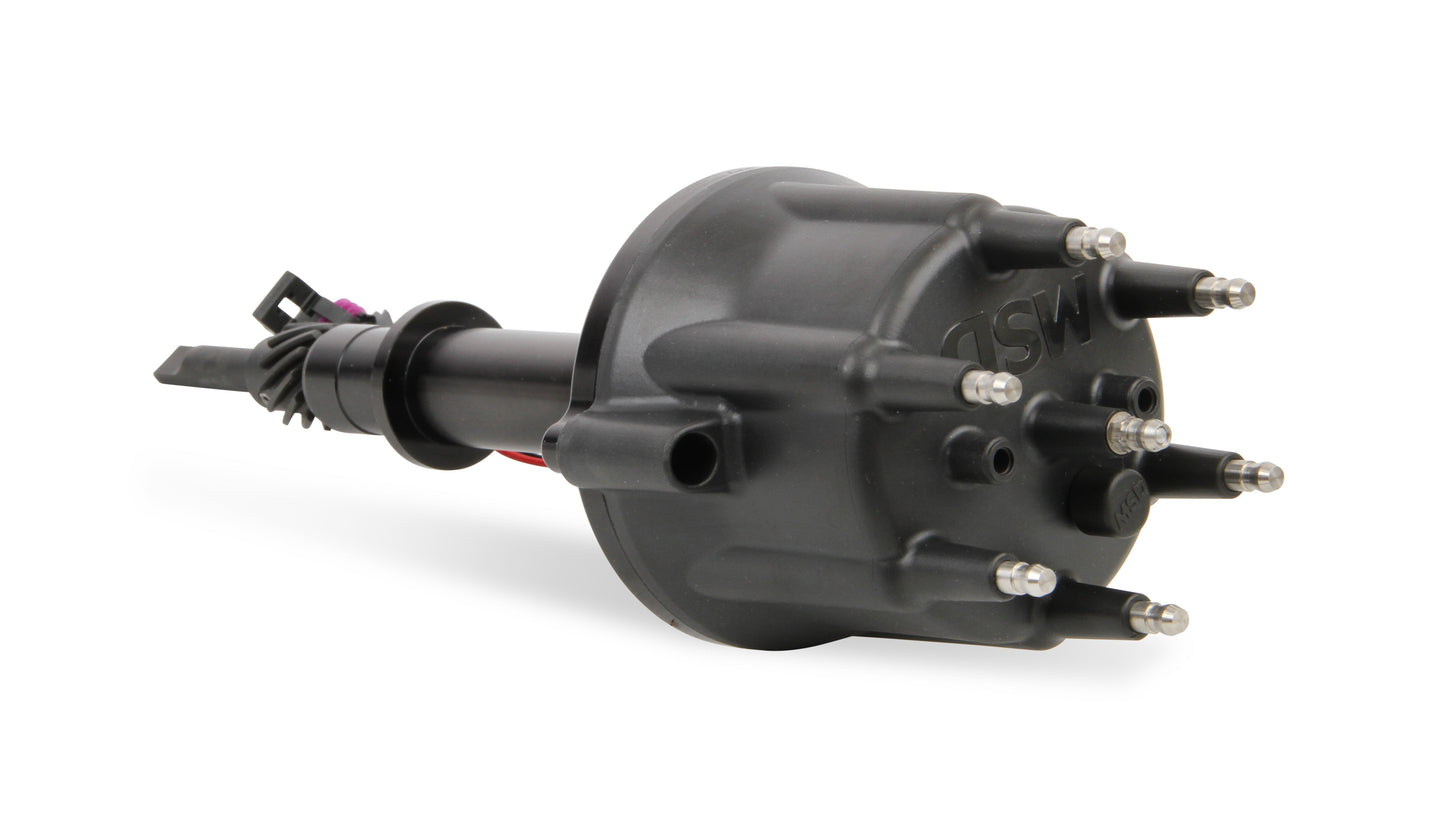 EFI HyperSpark Distributor - 250ci Chevrolet Straight 6 - Black Billet Housing