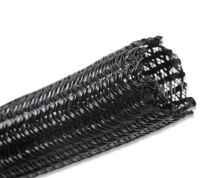 F6 Split Wire Loom - 1/2 Inch - 50 Feet, Black, 1/2" Braided F6