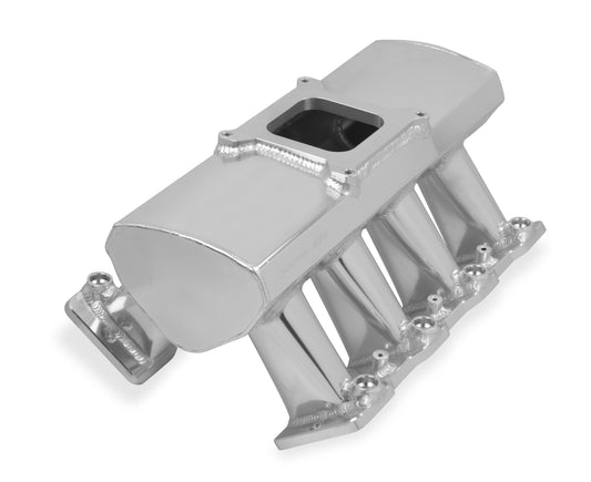 Hi-Ram Sheet Metal Fabricated Intake Manifold LS1/LS2/LS6 Single Plane EFI + Fuel Rail Kit Silver with Sniper EFI logo