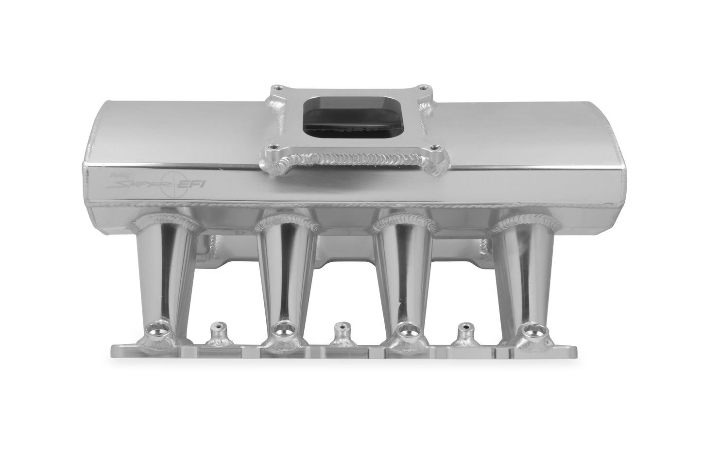 Hi-Ram Sheet Metal Fabricated Intake Manifold LS1/LS2/LS6 Single Plane EFI + Fuel Rail Kit Silver with Sniper EFI logo