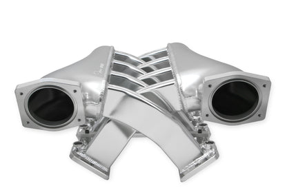 Sniper EFI Fabricated Intake Manifold Dual Plenum 92mm GM LS1/2/6, and Fuel Rail Kit - Silver