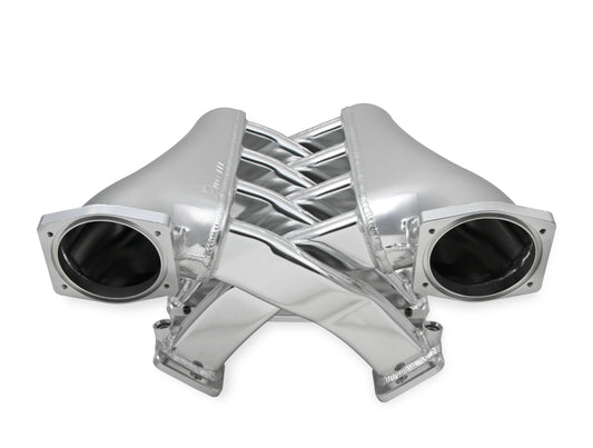 Sniper EFI Fabricated Intake Manifold Dual Plenum 102mm GM LS1/2/6, and Fuel Rail Kit - Silver