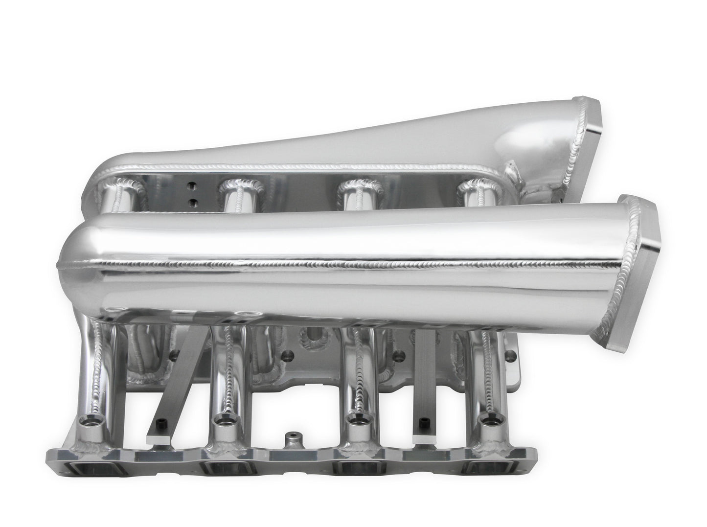 Sniper EFI Fabricated Intake Manifold Dual Plenum 102mm GM LS1/2/6, and Fuel Rail Kit - Silver