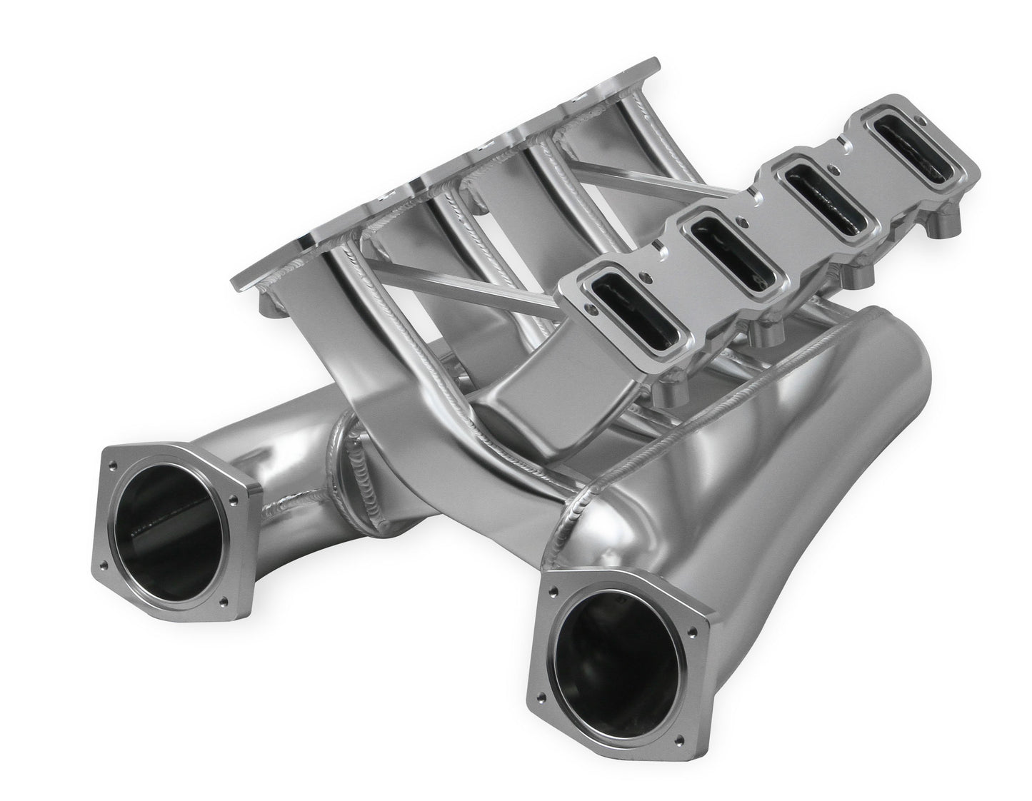 Sniper EFI Fabricated Intake Manifold Dual Plenum 92mm GM LS3/L92, and Fuel Rail Kit - Silver