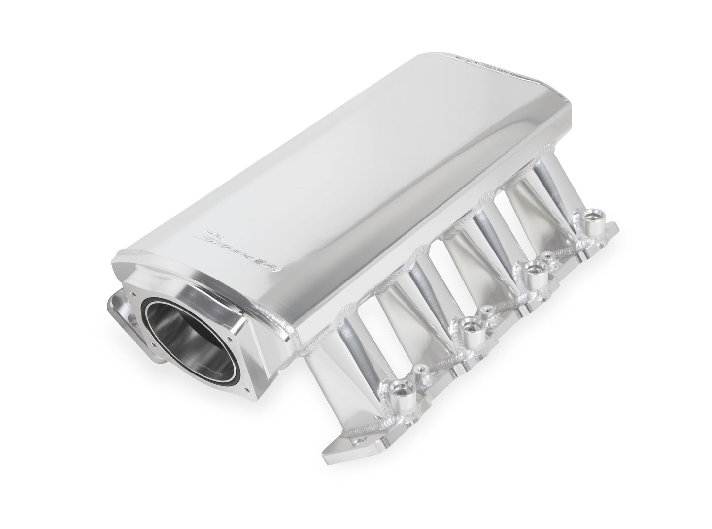 Sheet Metal Fabricated Intake Manifold LS7 102mm Throttle Body opening + Fuel Rail Kit Silver with Sniper EFI logo