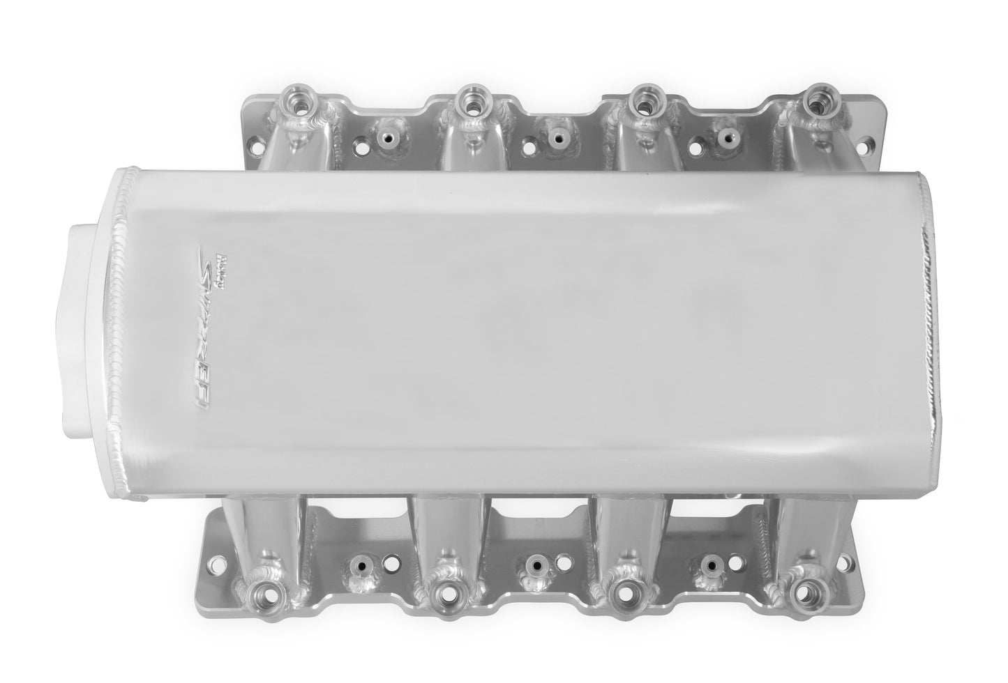 Sheet Metal Fabricated Intake Manifold LS7 102mm Throttle Body opening + Fuel Rail Kit Silver with Sniper EFI logo