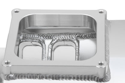 Fabricated Intake Manifold BBC Single Plane 2 x 4500 Silver with Sniper Logo